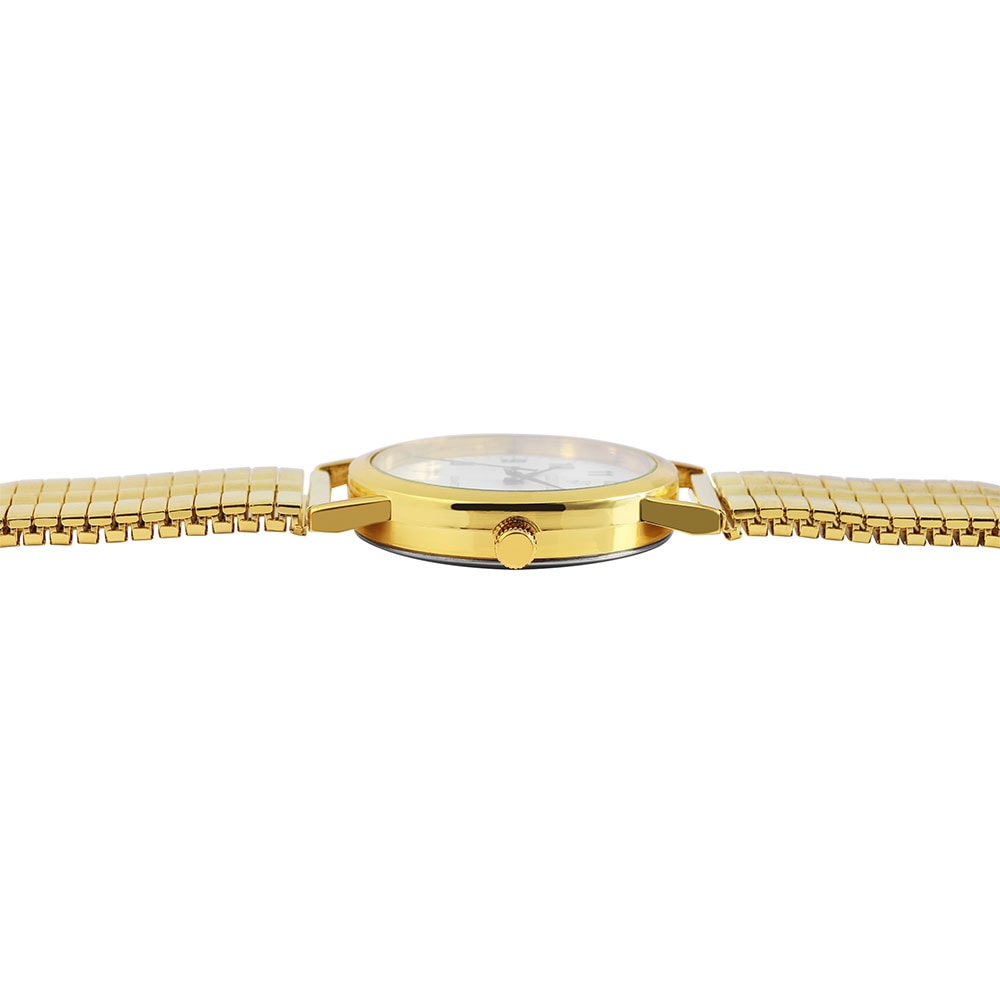 Classique herrklocka med elastiskt armband i rostfritt stål - Guld