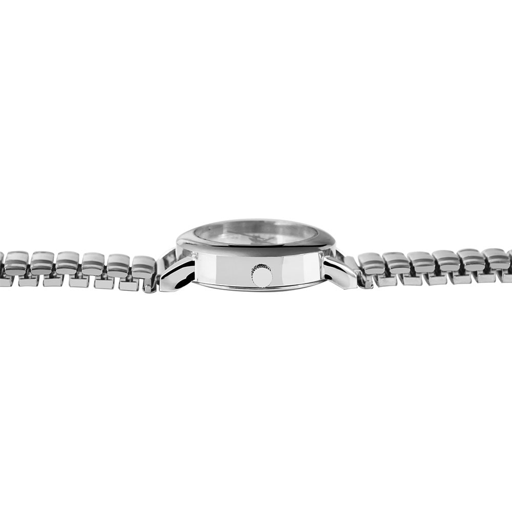 Clasixx damklocka med elastiskt armband i rostfritt stål / armbandsklocka / klocka / damur