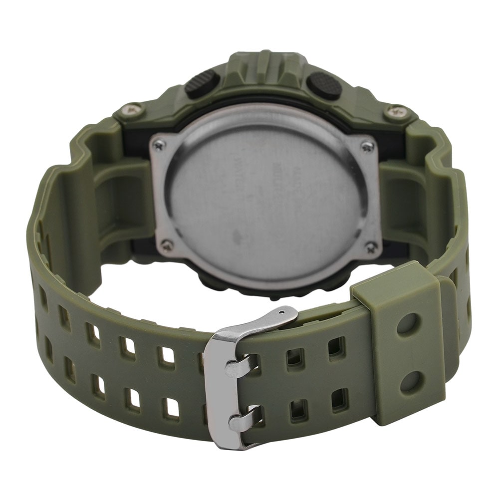 XINJIA Digital klocka med silikonarmband - grön