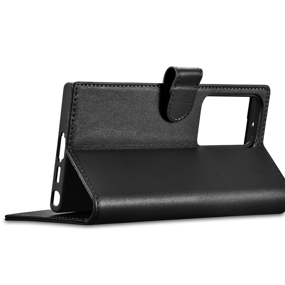 iCarer Plånboksfodral i läder till Samsung Galaxy S23 Plus - Svart