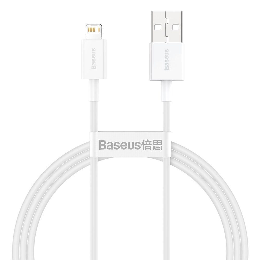 Baseus Superior USB-kabel USB till Lightning 2,4A 1m - Vit