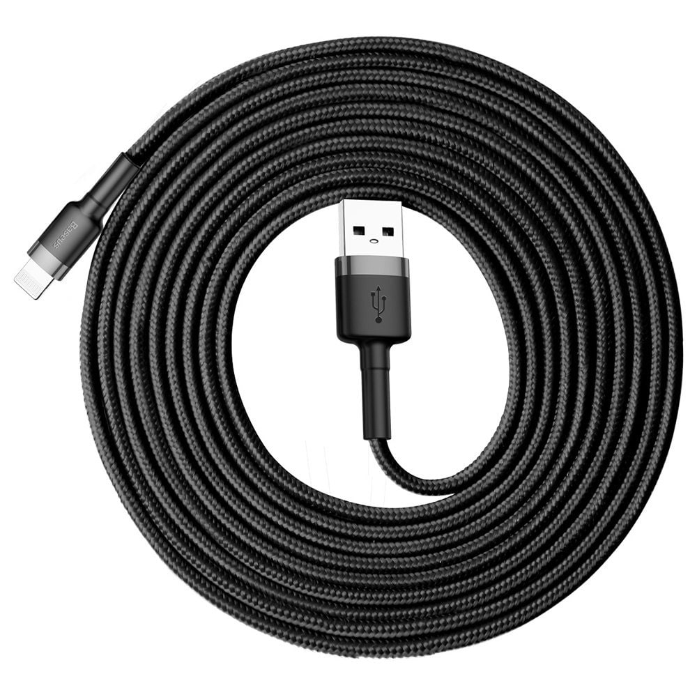 Baseus Cafule Flätad USB-kabel USB till Lightning QC3.0 2A 3m