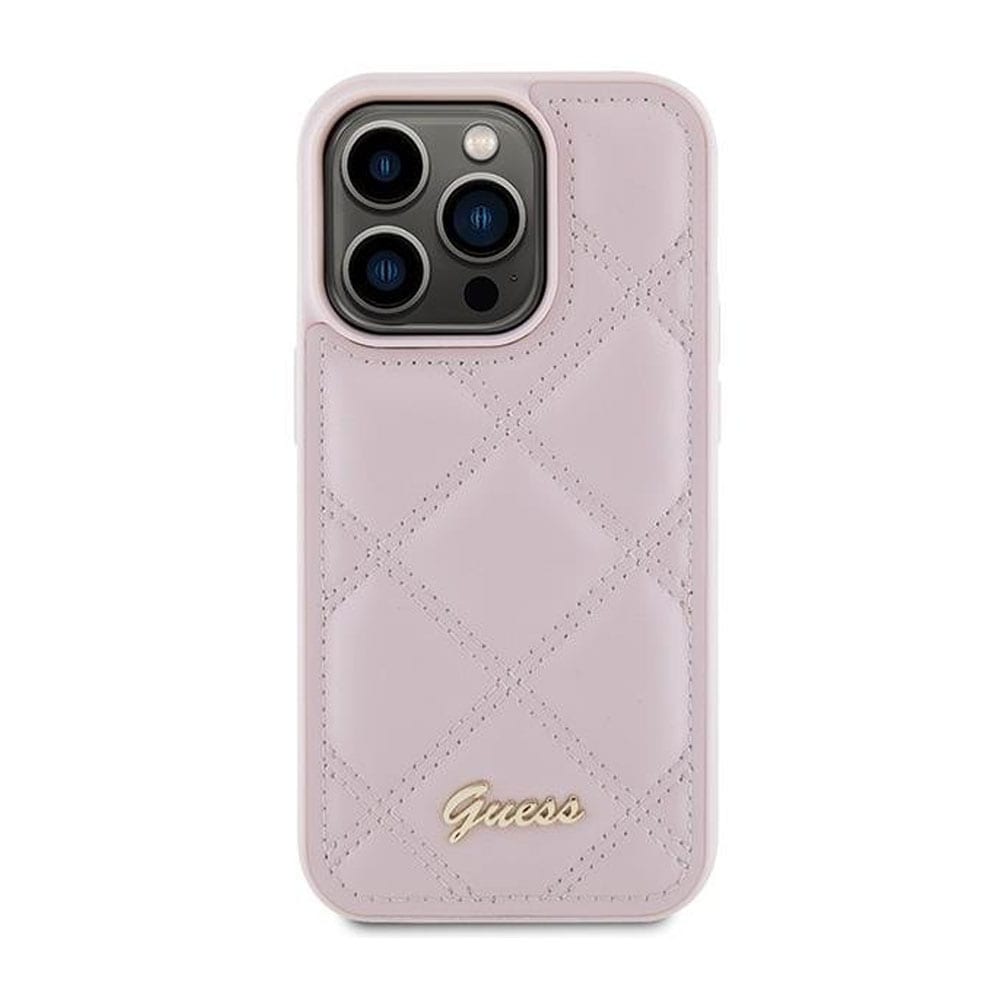 Guess Diamond Quilted Skal till iPhone 15 Pro Max - Rosa