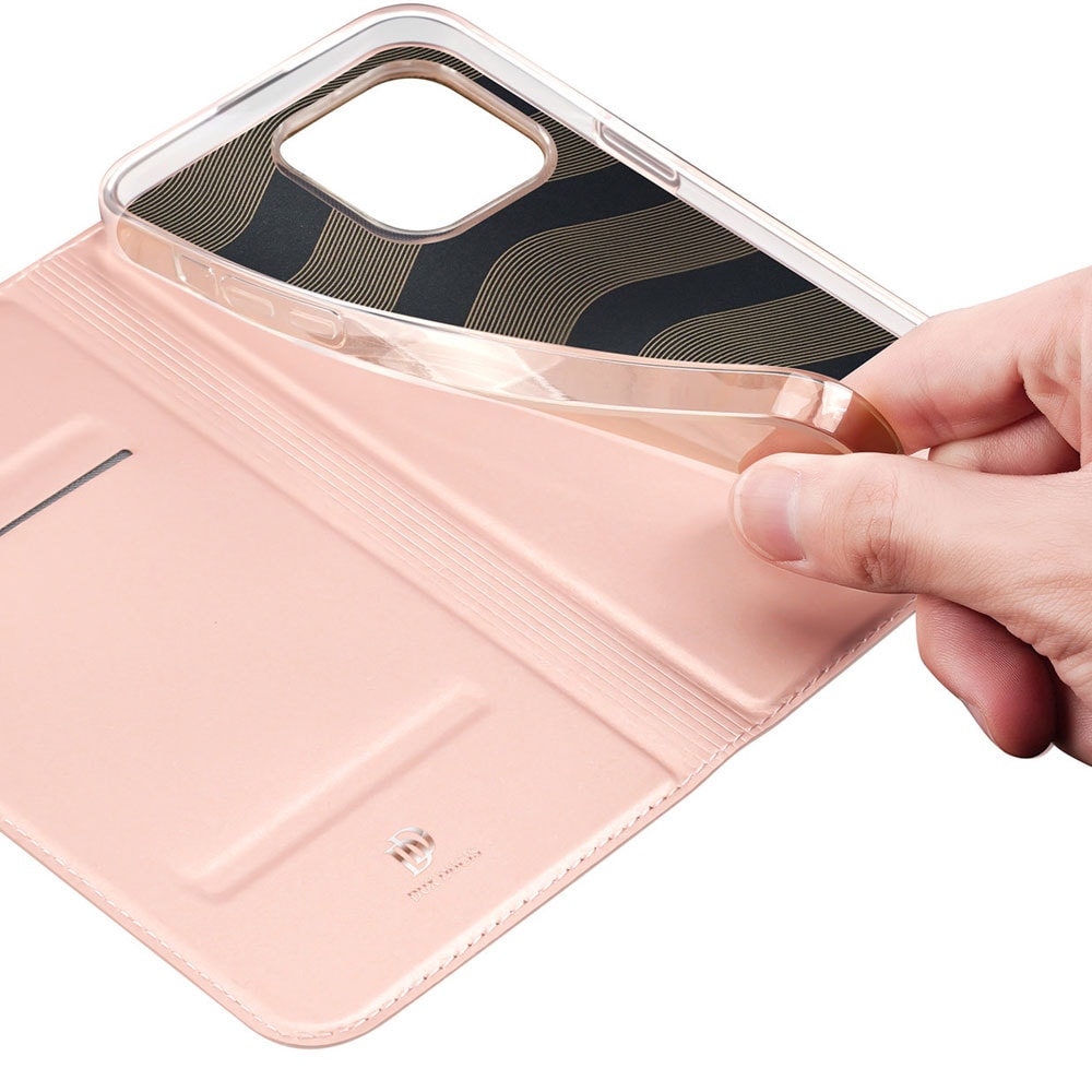 Dux Ducis Skin Pro Plånbksfodral till iPhone 15 Pro Max - Rosa
