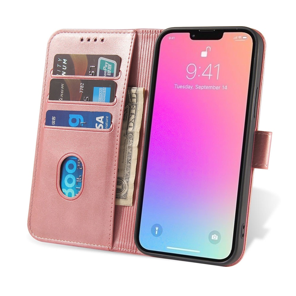 Plånboksfodral med ställ till iPhone 15 Pro Max - Rosa