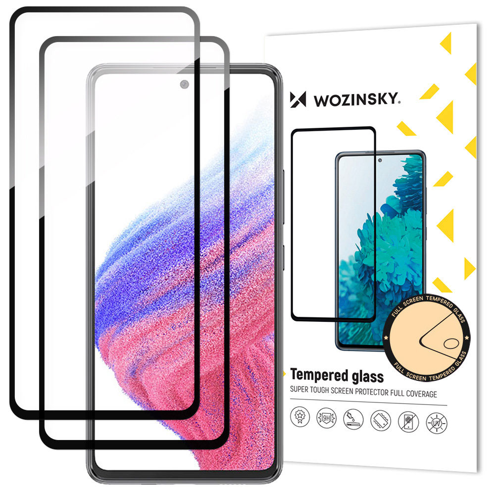 Wozinsky Härdat skärmskydd till Samsung Galaxy A54 5G 2-pack - Svart Ram