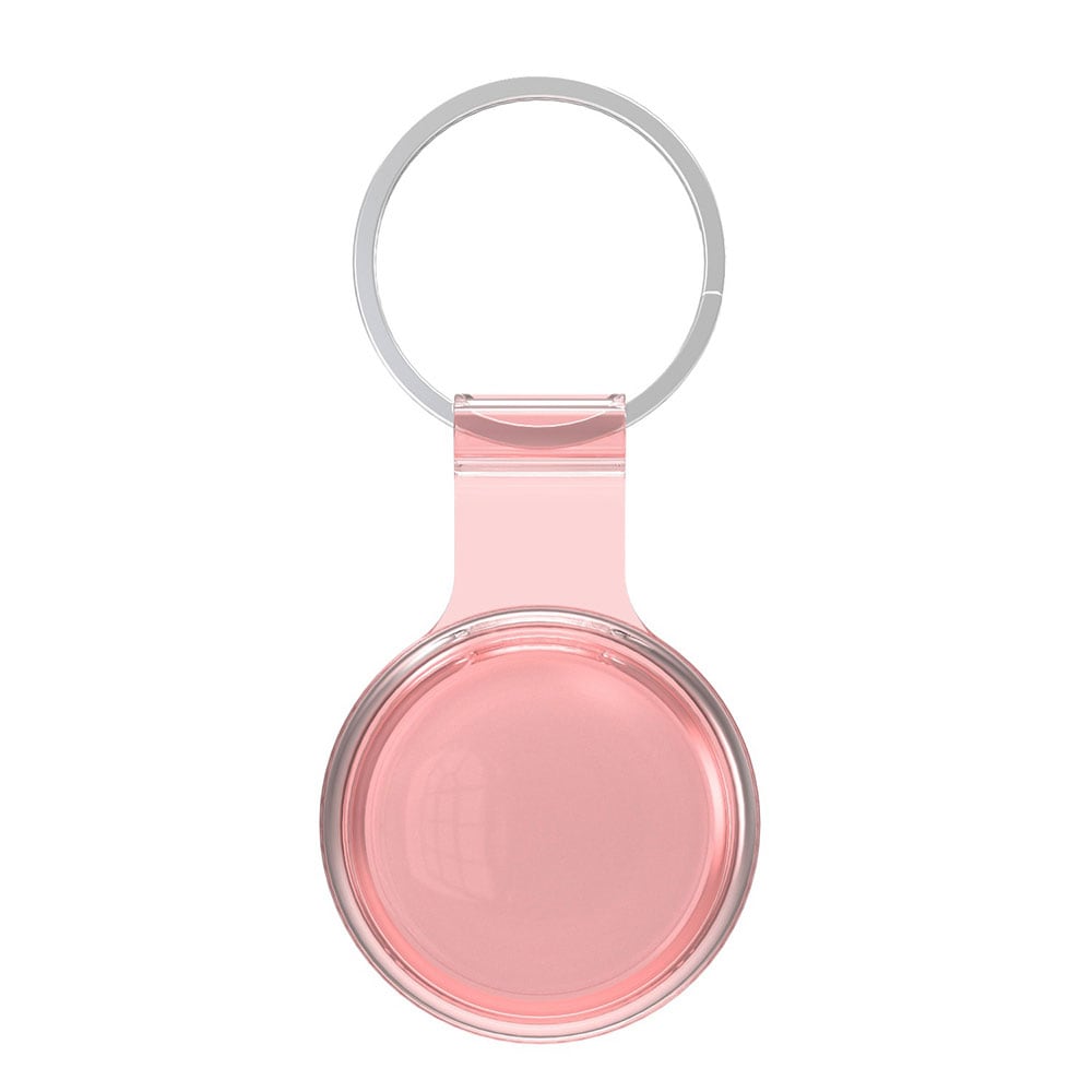 Vattentät Airtag-Hållare med nyckelring - Klar/Rosa