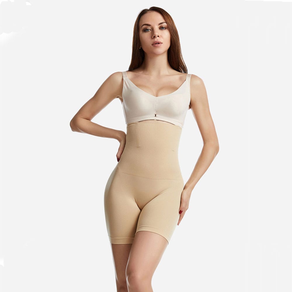 Shapewear Biker med hög midja M/L - Beige