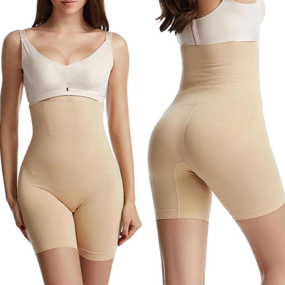 Shapewear Biker med hög midja M/L - Beige