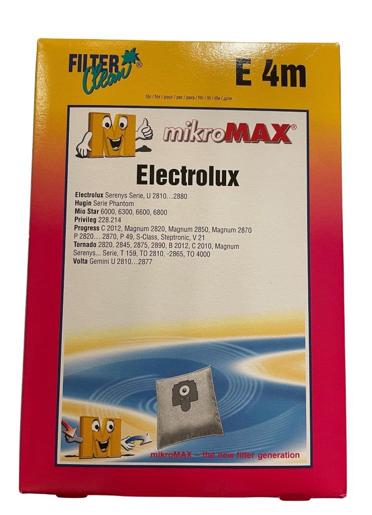 Dammsugarpåsar E4M Micromax 4-pack