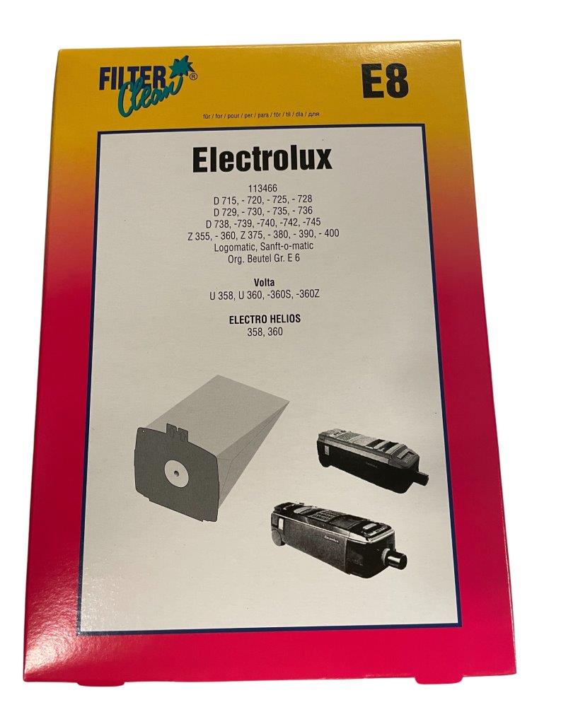 Dammsugarpåsar E8 till Electrolux 3-pack