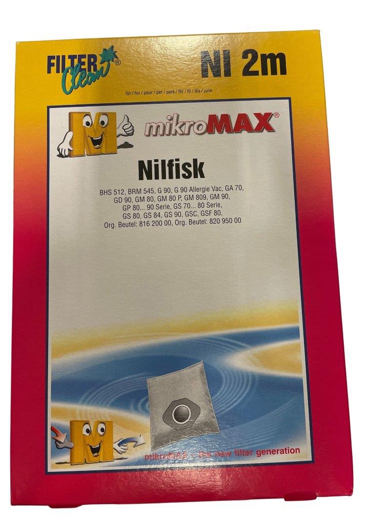 Dammsugarpåsar NI2M till Nilfisk 4-pack