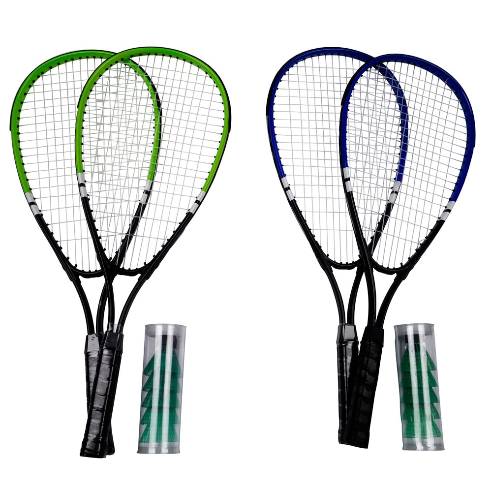 Badmintonset 2 racket & 1 bollrör