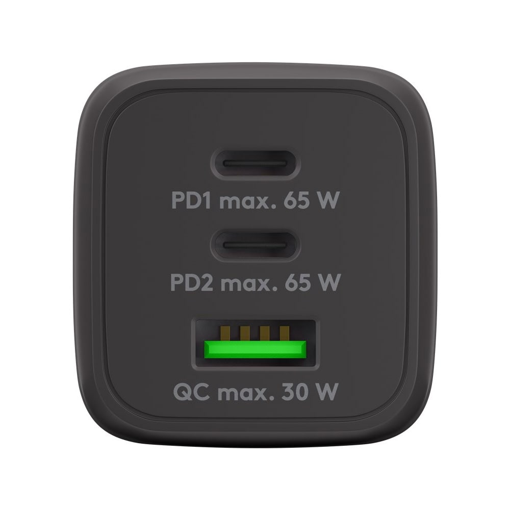 Goobay USB-Laddare 1xUSB QC 3.0 2xUSB-C PD 65W - Svart