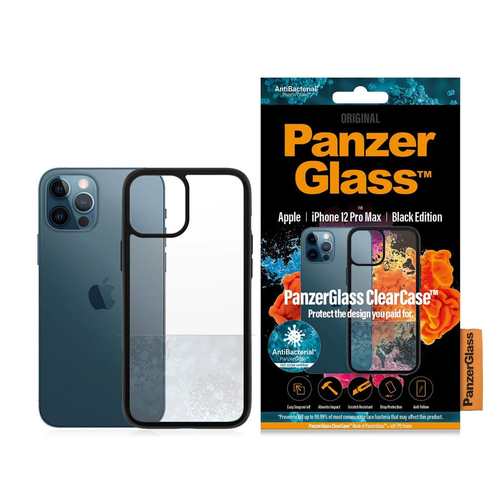 PanzerGlass ClearCase till iPhone 12 Pro Max - Svart