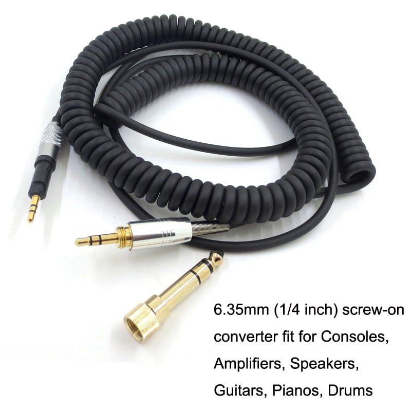 Ljudkabel till Audio Technica ATH-M50X / ATH-M40X 6,35+3,5mm till 2,5mm - 1,5-5m