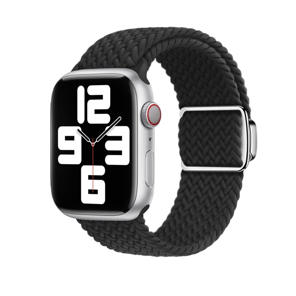 Flätat Armband till Apple Watch 8 45mm - Svart
