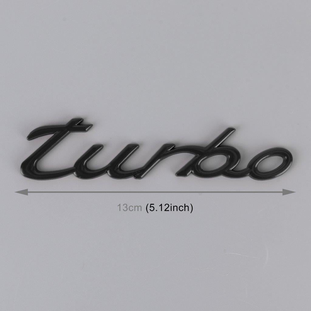 TURBO Emblem 13x3x0.3cm - Svart
