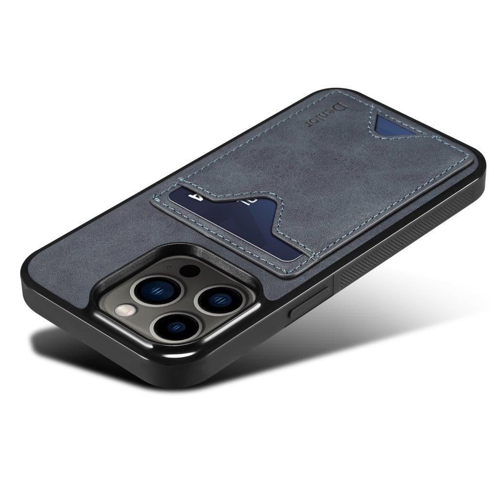 Konstläderskal med magsafe-Korthållare iPhone 15 Pro Max - Grå