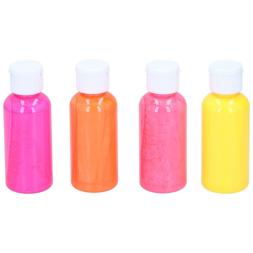 Artico Akrylfärg Neon 80ml 4-pack - Gul/Orange/Rosa
