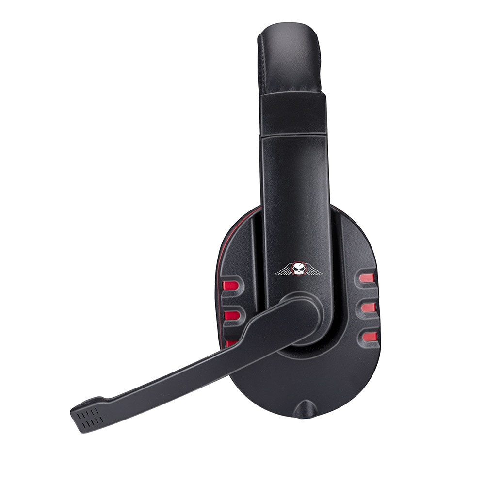 No Fear Gaming Headset med 2x3,5mm - Svart/Röd
