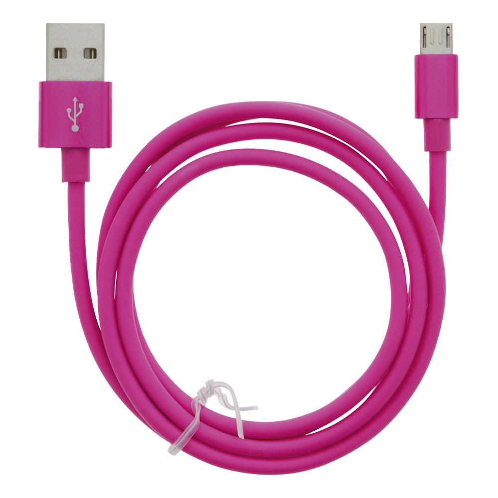 Moba USB-kabel USB till MicroUSB 2,4A 1m - Rosa