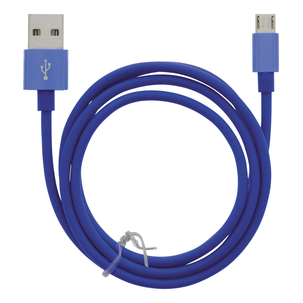 Moba USB-kabel USB till MicroUSB 2,4A 1m - Blå