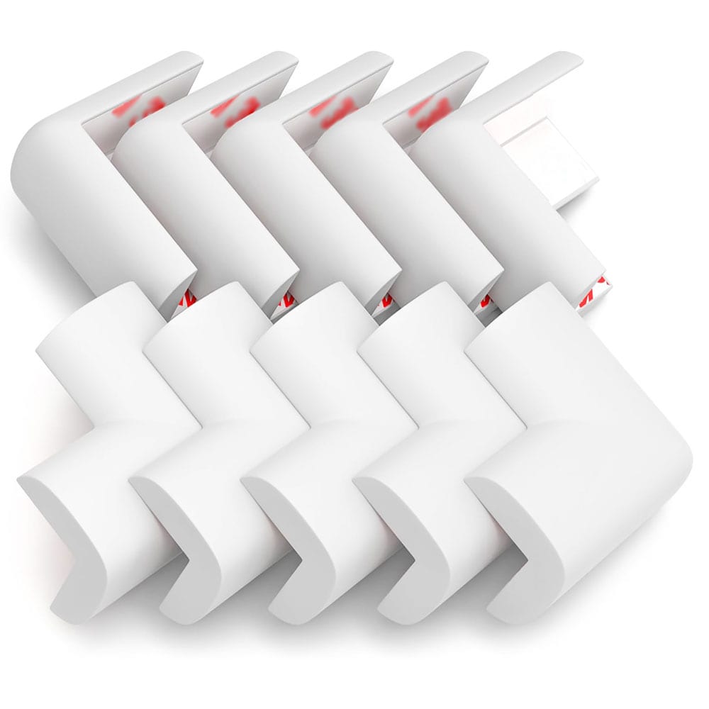 Hörnskydd vit 10-pack / möbelhörnskydd för barnsäkerhet / självhäftande skydd för möbelhörn