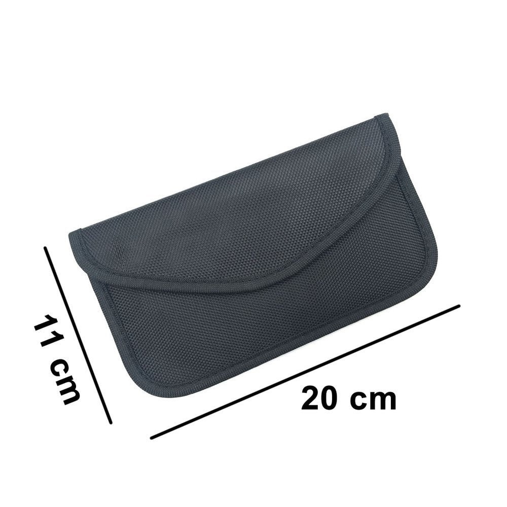 Anti-Stöld Fodral för Mobil eller plånbok 20cm x 11cm - Svart