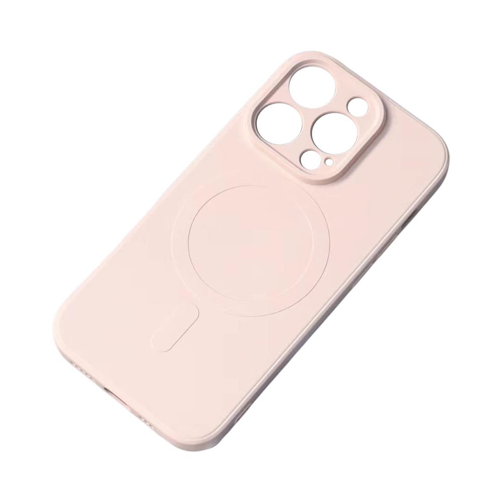 Silikonskal med Magsafe till iPhone 15 Plus - Cream