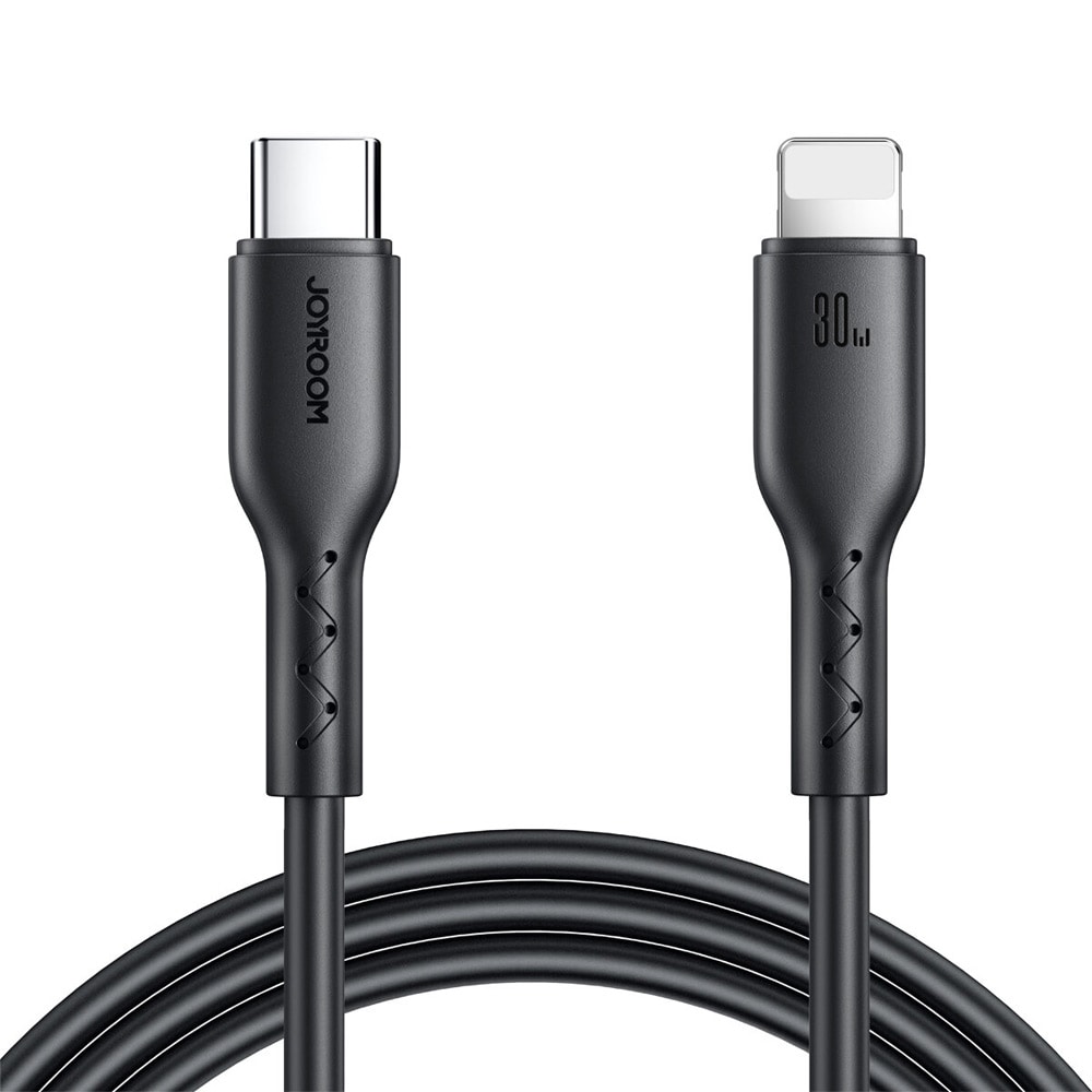 Joyroom Flash-Charge USB-kabel - USB-C till Lightning 30W 2m - Svart