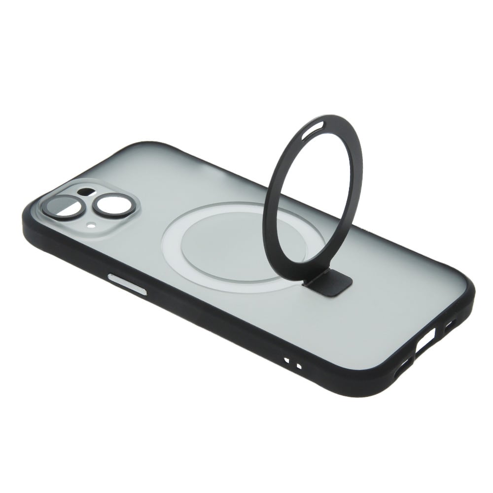 Bakskal med MagSafe-ring till iPhone 15 Pro - Svart