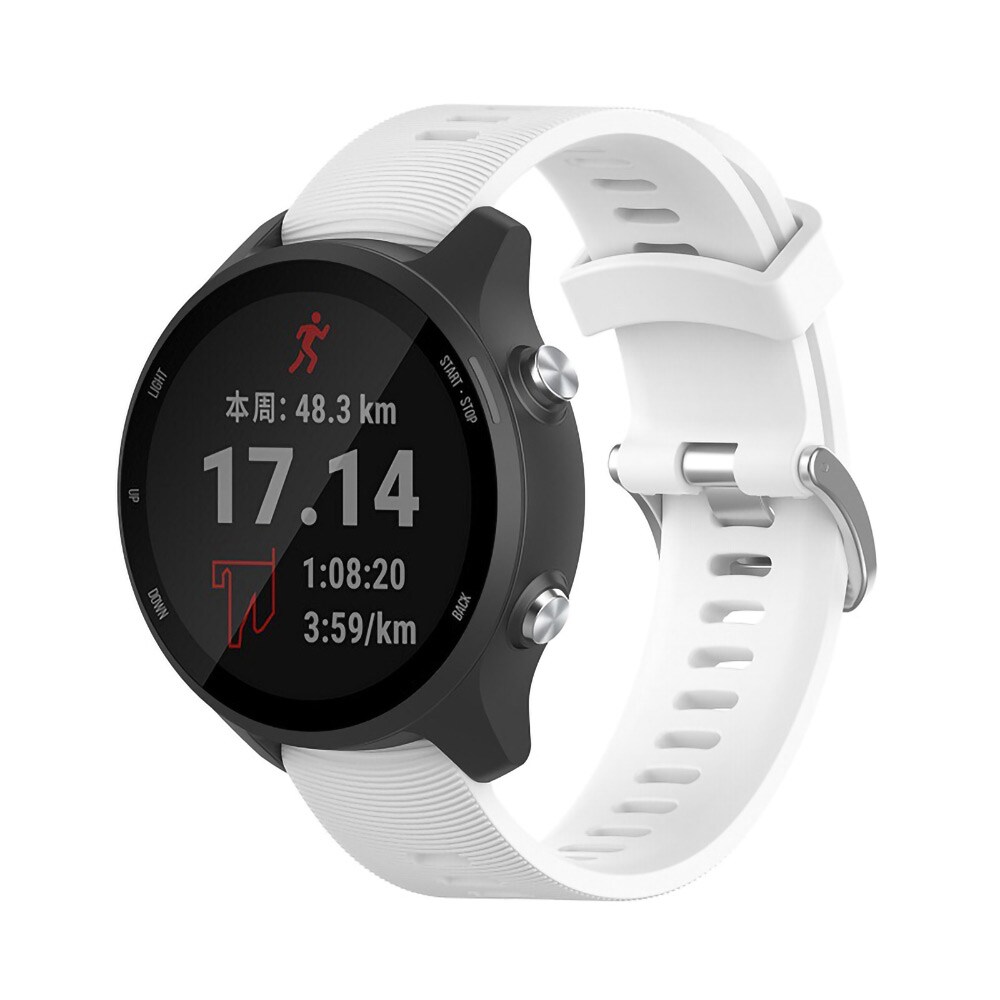 Silikonarmband till Garmin Forerunner 245 / 245 Music - Vit