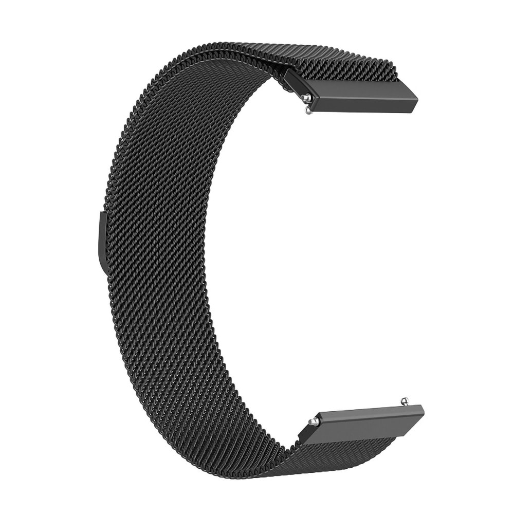 Armband Milanese till Garmin Forerunner 245 / 245 Music - Svart