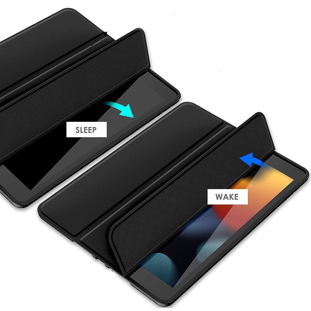 Trifold Fodral med ställ till iPad 10,2" 2019 - Svart