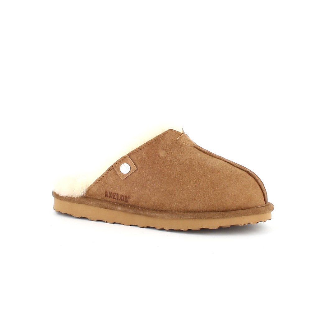 Axelda Åbo 44 - Fårskinnstoffla Chestnut/Creme