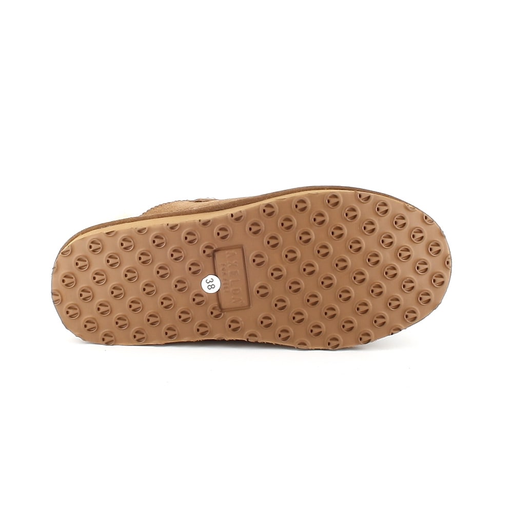 Axelda Åbo 46 - Fårskinnstoffla Chestnut/Creme