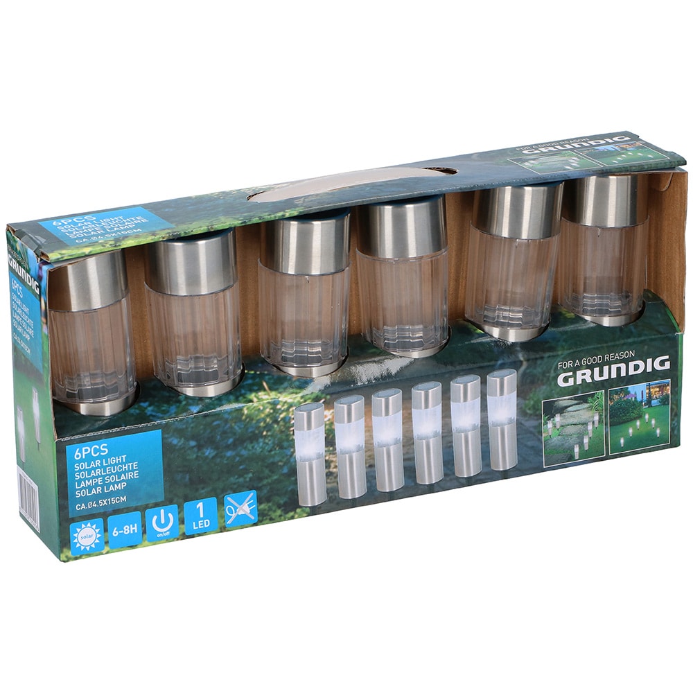 Grundig Solcell LED-lampa 6-pack