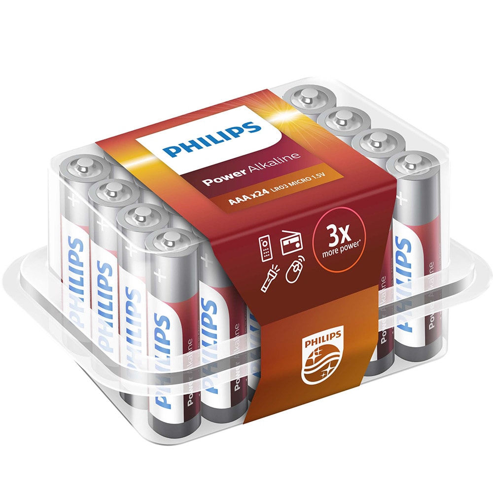 Philips Powerlife AAA-batterier 24-pack