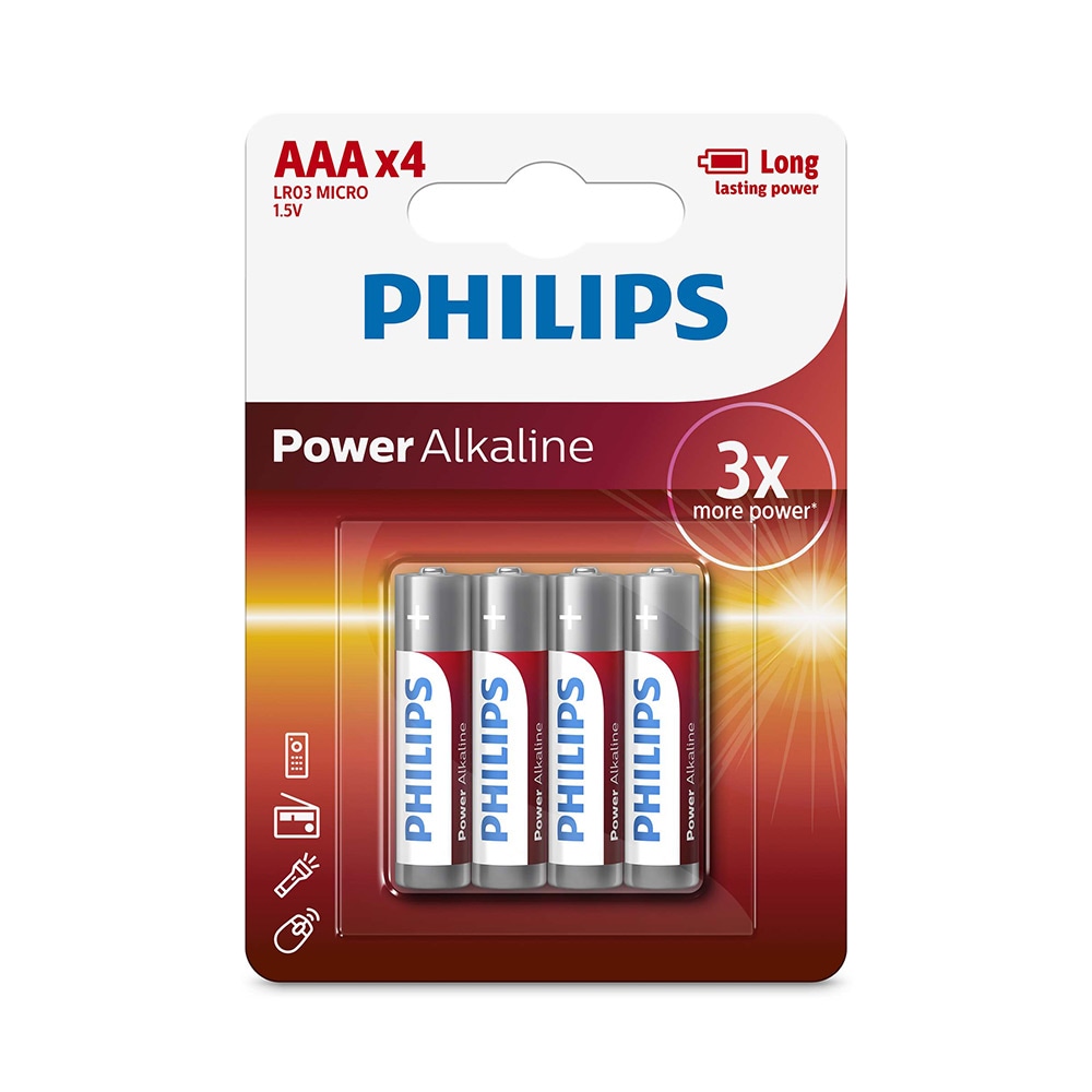 Philips Power AAA-Batteri 4-pack
