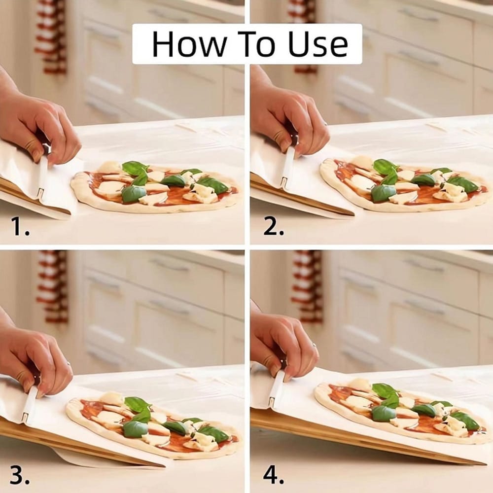 Pizzaspade med non-stick pizzaoverføring 53x30cm