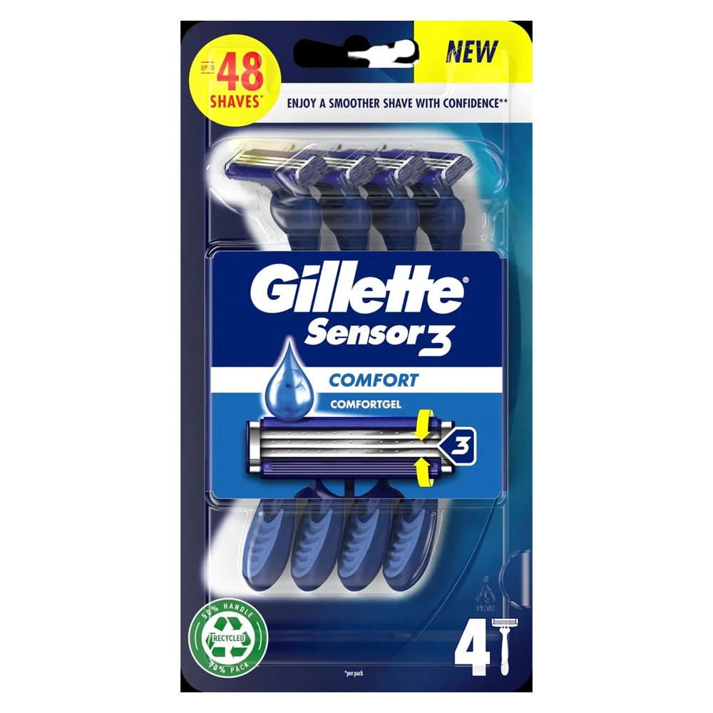 Gillette Sensor 3 Comfort Engångshyvlar 4-pack
