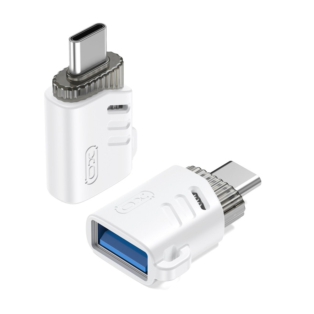 XO USB-adapter OTG USB till USB-C - Vit