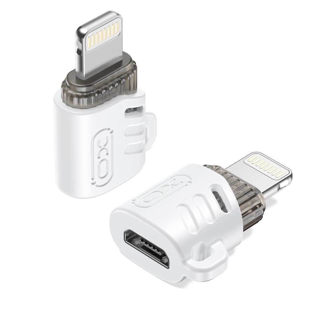 XO USB-adapter microUSB - Lightning - Vit