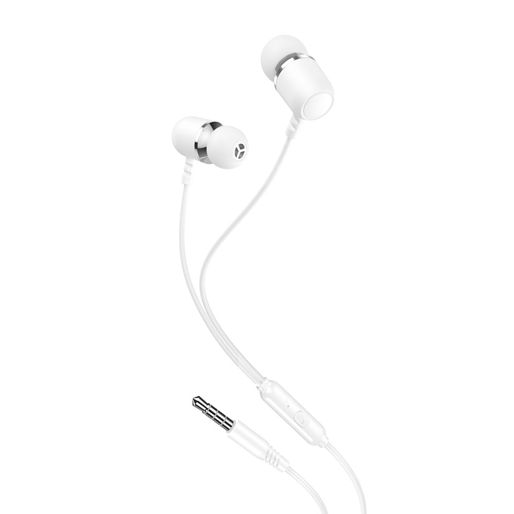 XO In-Ear Headset med mic och 3,5mm kontakt - Vit