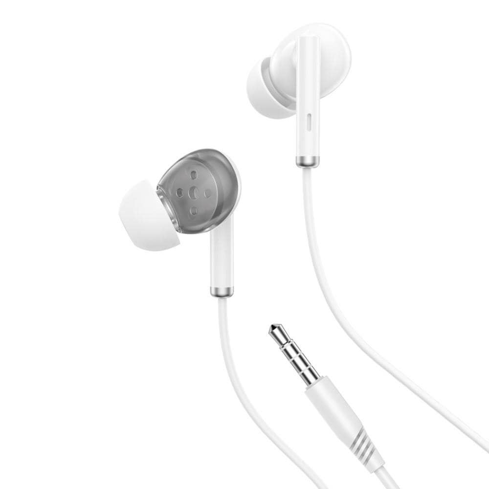 XO In-Ear Headset med mic och 3,5mm kontakt - Vit