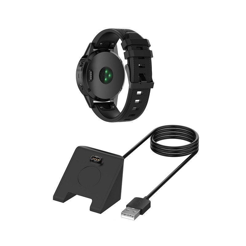 Laddstation till Garmin Venu 3 / Venu 3s / Vivoactive 5 - USB 1m - Svart