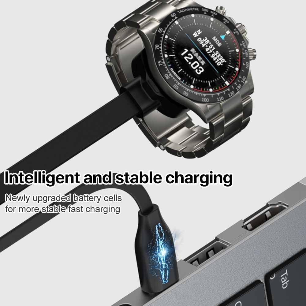 Laddkabel till Garmin MARQ 2 - USB 1m - Svart