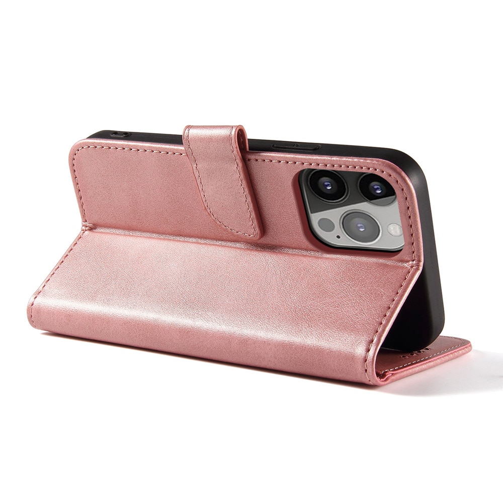 Plånboksfodral med ställ till iPhone 15 Pro - Rosa