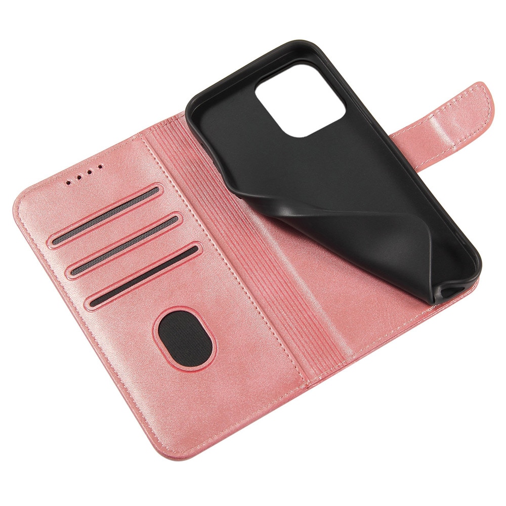 Plånboksfodral med ställ till iPhone 15 Pro - Rosa